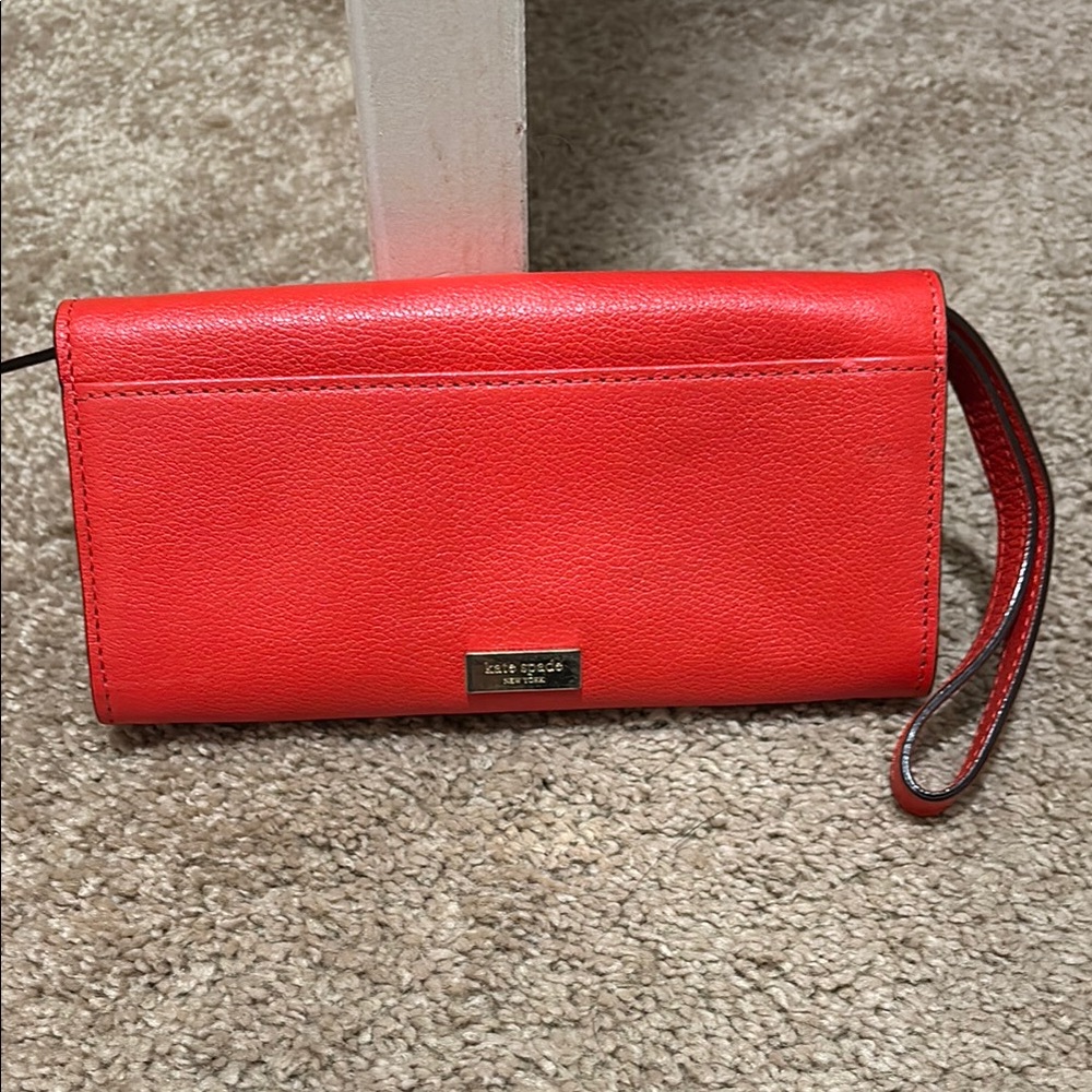 Kate Spade Red Wristlet Clutch